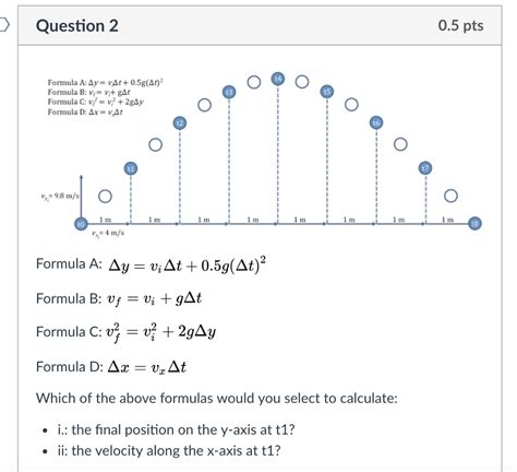 Solved Formula A Delta Y V I Delta T 0 5G Delta T 2 Chegg Com Solved Formula A Delta Y V I Delta T 0 5G Delta T 2 Chegg Com