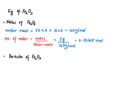 Solved In A 5 00G Sample Of Fe2o3 Compute The Following Show Your
