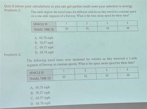 Solved Quiz 6 Show Your Calculations So You Can Get Partial Chegg Com