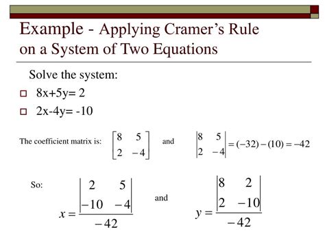 Solving System Of Linear Equations Using Cramer S Rule Notesformsc
