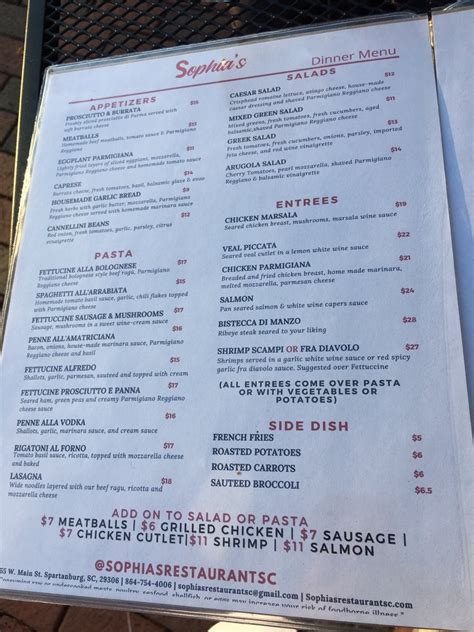 Sophia S In Spartanburg Sc Amazing Spot In Downtown Spartanburg For Classic Italian Dining You Will Be Full They Bring A Complementary Bread Basket With Oil But The Garlic Bread Is Also Delicious
