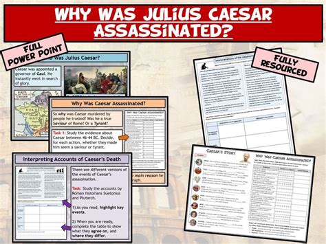 Source Enquiry Why Was Julius Caesar Assassinated Teaching Resources Source Enquiry Why Was Julius Caesar Assassinated Teaching Resources
