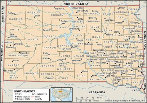 South Dakota County Maps Interactive History Amp Complete List