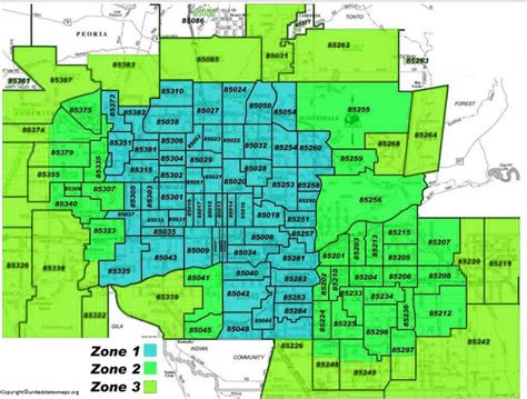 South East Phoenix Zip Code Map Cablelery
