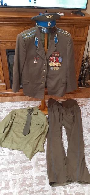 Soviet Vintage Military Uniform Officer Air Force Army Colonel Ussr