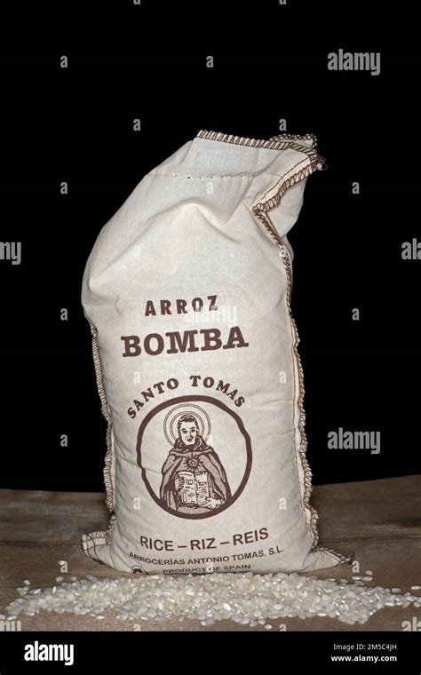 Spanish Paella Rice Of The Bomba Variety In A Cotton Bag Food Spanish Paella Rice Of The Bomba Variety In A Cotton Bag Food