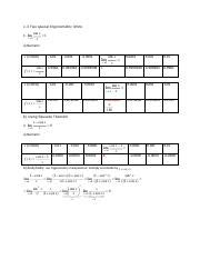 Special Trigonometric Limits Numeric Analytical Approaches Course Hero