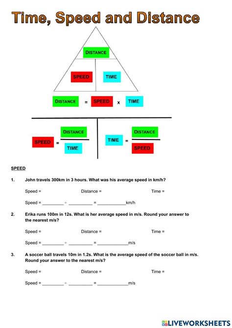 Speed Distance Time Gcse Maths Steps Examples Worksheet