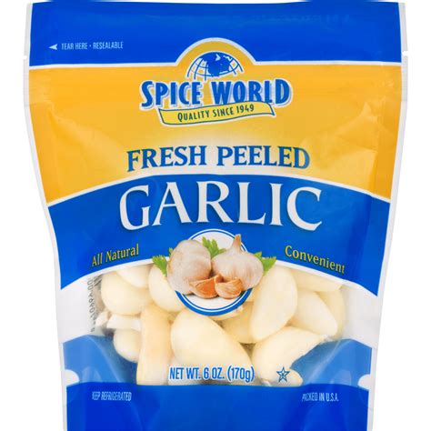 Spice World Garlic Peeled Organic Bag Ea Shaws