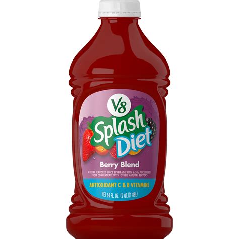 Splash Diet Berry V8 Splash Berry Blend Ingredients V8 Splash Antioxidants Berry Blend Juice Bottle Family