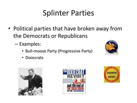 Splinter Parties AP Gov Definition