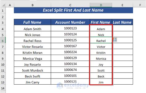 Split First And Last Names In Excel Contextures Blog
