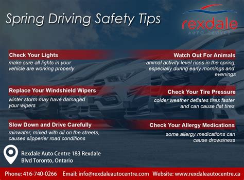Spring Driving Safety Tips By Rexdale Auto Center For More Info