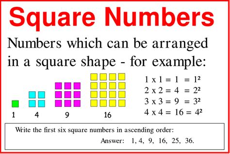 Square Numbers Mrs Russell S Classroom Square Numbers Mrs Russell S Classroom