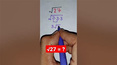 Square Root Of 27 27 Short Youtubeshorts Learning Youtube