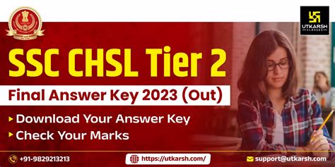 Ssc Chsl Tier 1 Final Answer Key 2023 Out Check Here Results
