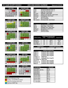 St Clair County Schools Al Calendar 25 26 Revised Pdf Educounty