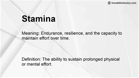 Stamina Meaning Youtube Stamina Meaning Youtube