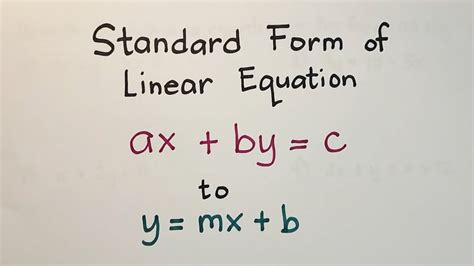 Standard Form Definition Linear Equation At Lola Leslie Blog