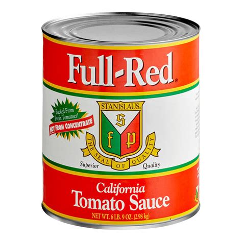 Stanislaus Full Red California Tomato Sauce 10 Can 6 Case Stanislaus Full Red California Tomato Sauce 10 Can 6 Case