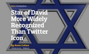 Star Of David More Widely Recognized Than Twitter Icon The Forward