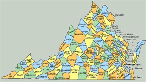 State Of Virginia Counties