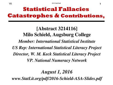 Statistical Fallacies Catastrophes Amp Contributions Ppt Download