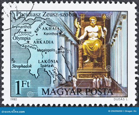 Statue Of Zeus At Olympia Seven Wonders Of The Ancient World Editorial