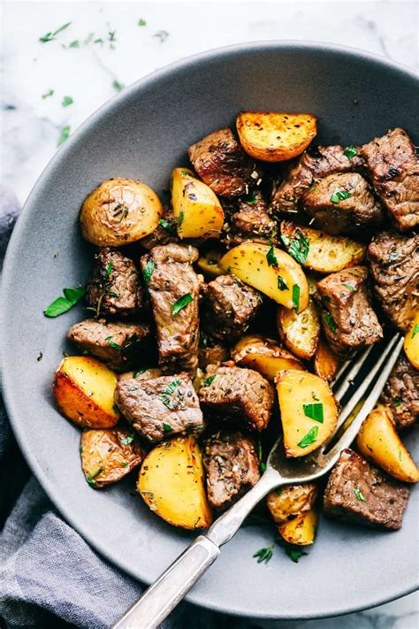 Steak Bites And Potatoes