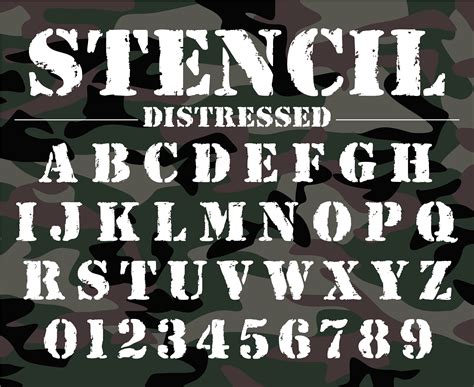 Stencil Font Army Font Military Font Military Stencil Font Army Stencil