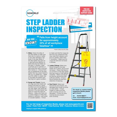 Step Ladder Inspection Poster Sg World