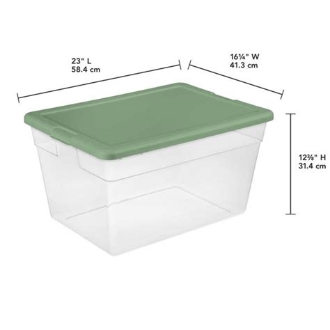 Sterilite Lidded 56 Qt Clear Bin Home Storage Box Tote Container 16 Sterilite Lidded 56 Qt Clear Bin Home Storage Box Tote Container 16