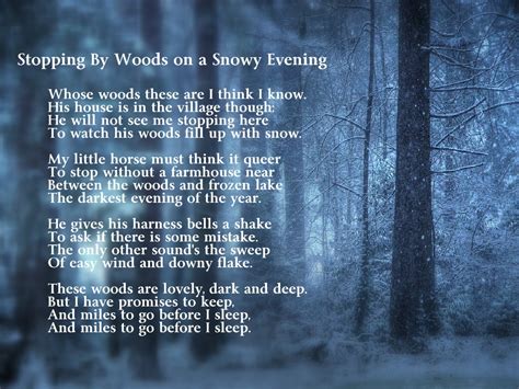 Stopping By Woods On A Snowy Evening By Robert Frost Analysis