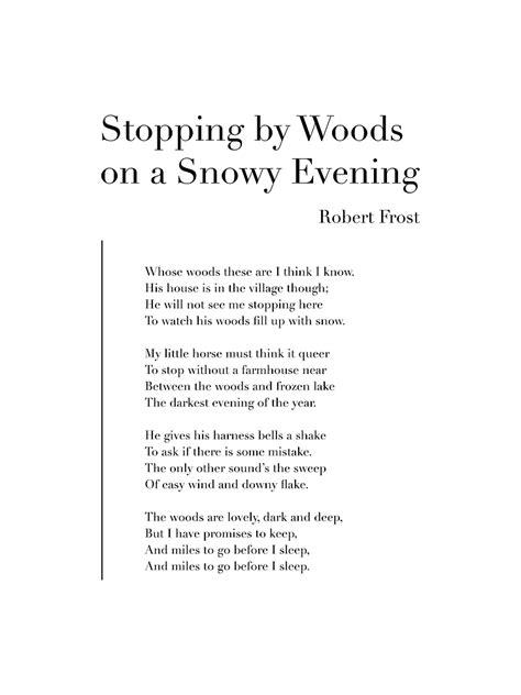 Stopping By Woods On A Snowy Evening By Robert Frost Renee