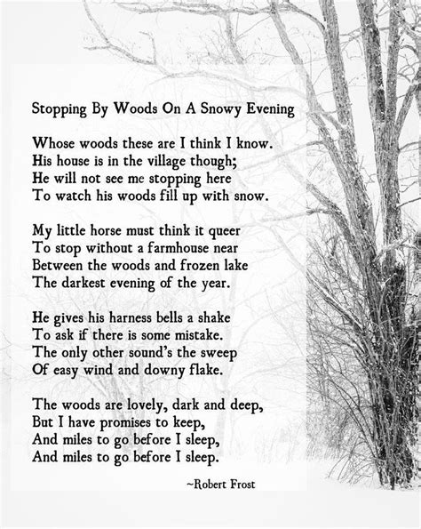 Stopping By Woods On A Snowy Evening Robert Frost Robert Frost Poem