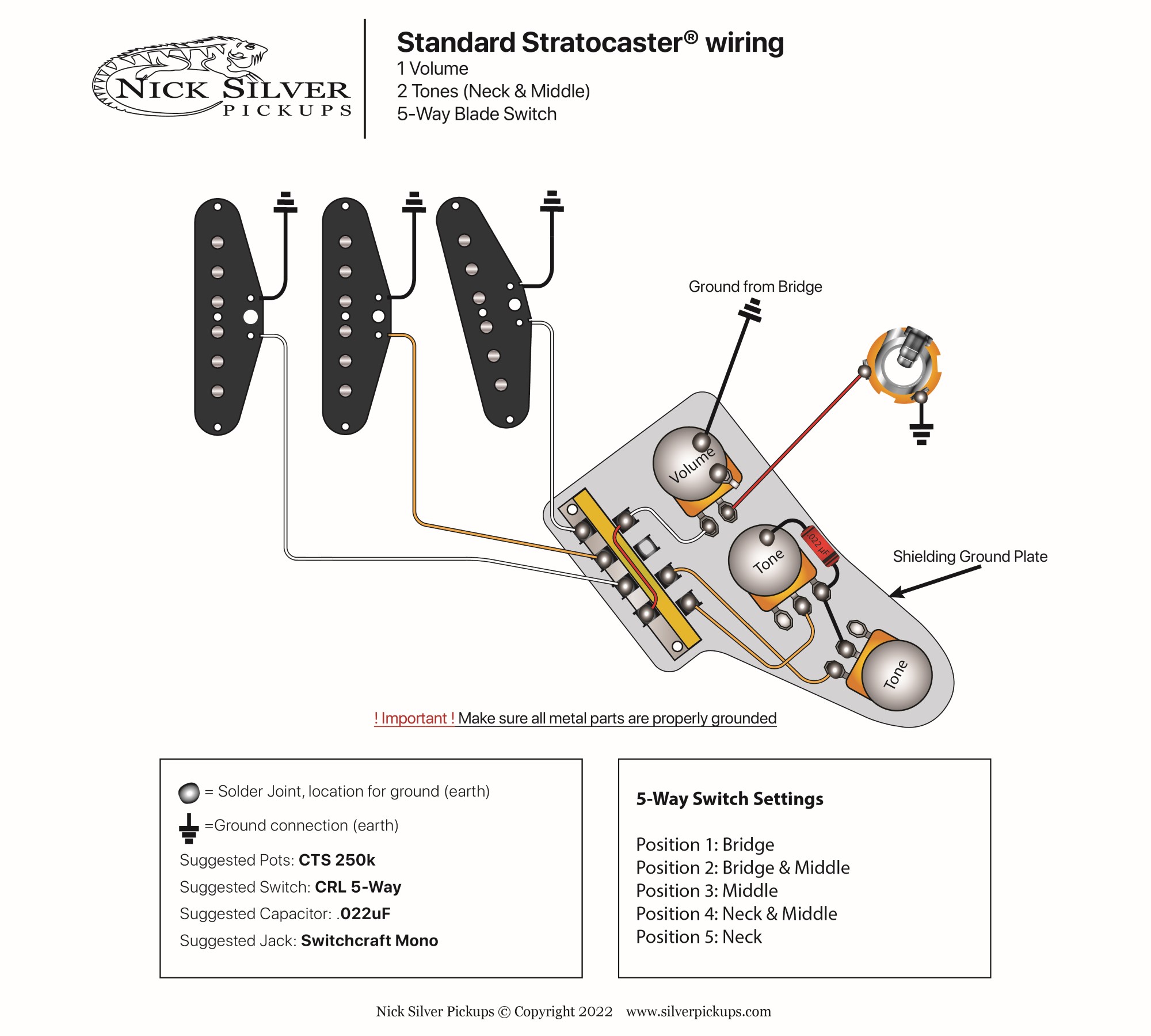 Strat Nick Silver Pickups