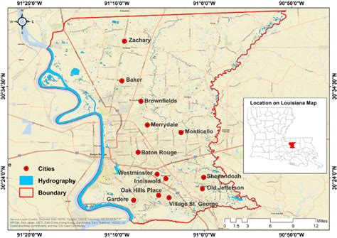 Study Area Map East Baton Rouge Parish And Its Population Has Download Scientific Diagram