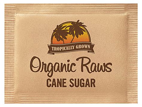 Sugar Foods Organic Raw Cane Sugar Packets Box Of 200 Packets Office Depot