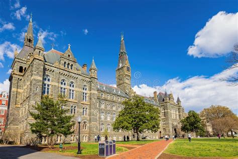Sunny View Of The Healy Hall Of Georgetown University Editorial Image