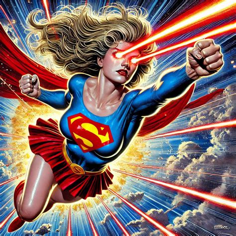 Supergirl Unleashing Her Heat Vision By Wbatson99 On Deviantart