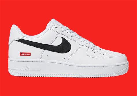 Supreme Nike Air Force 1 Low White Black Cu9225 102