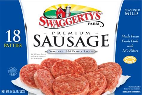 Swaggerty Amp 39 S Farm Premium Mild Sausage Patties 45 Oz 30 Count