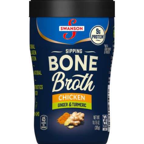 Swanson Bone Broth Chicken Ginger Amp Turmeric Sipping Brookshire Amp 39 S
