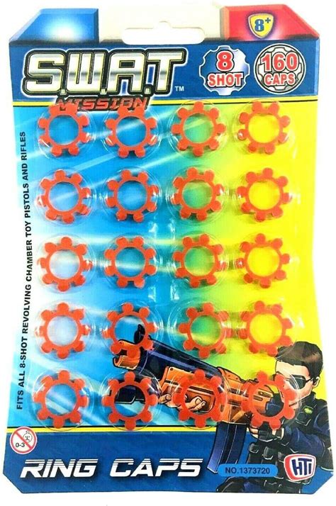 Swat Ring Caps Cap Gun Caps Fits All 8 Shot Toy Cap Gun Toy 8 Shot Ring