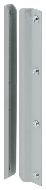 Swing In Door Protection Prime Line U 9513 Gray Painted Steel Latch Shield 12 Inch Security Plate For Swing In Doors Anti Forced Entry Protection Outswing Door Security