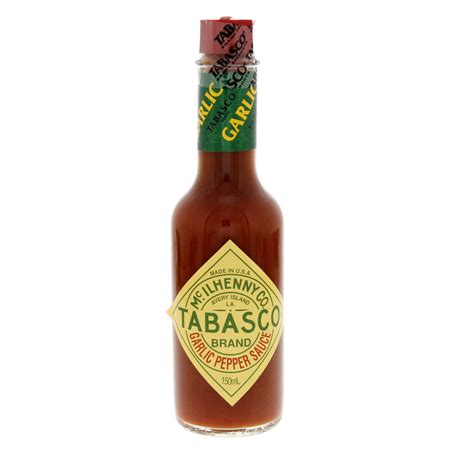 Tabasco Garlic Pepper Sauce 150 Ml Online At Best Price Lulu Bahrain