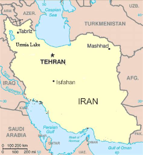 Tabriz Iran Map