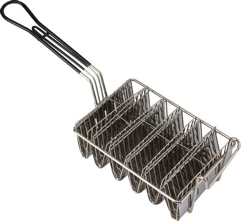 Taco Basket For Frying Holds 4 6 Shells Deep Fryer Taco Shell Holder