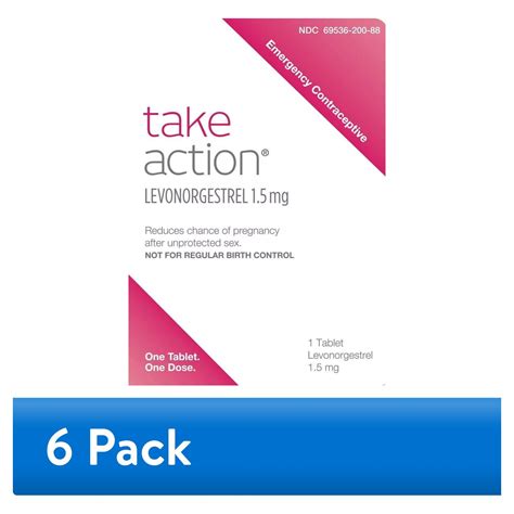 Take Action Emergency Contraceptive Levonorgestrel 1 5 Mg Walmart Com