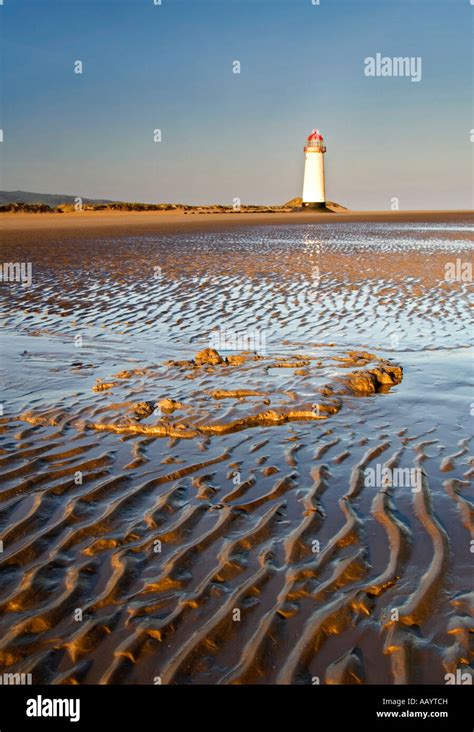 Talacre Lighthouse Point Of Ayr Flintshire North Wales Uk Stock